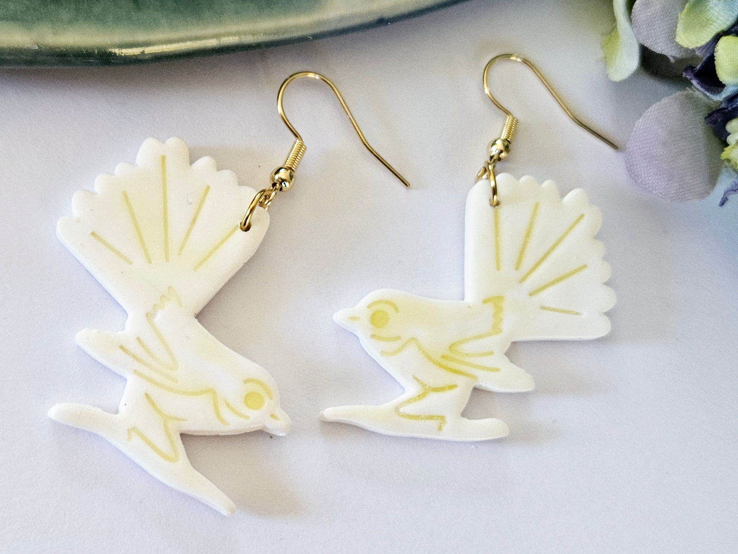 Porcelain Fantail Earrings