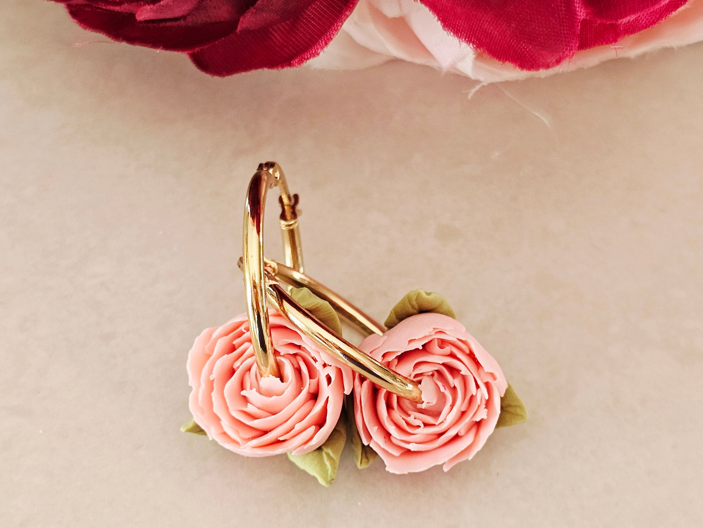 Peonies Pink Hoops