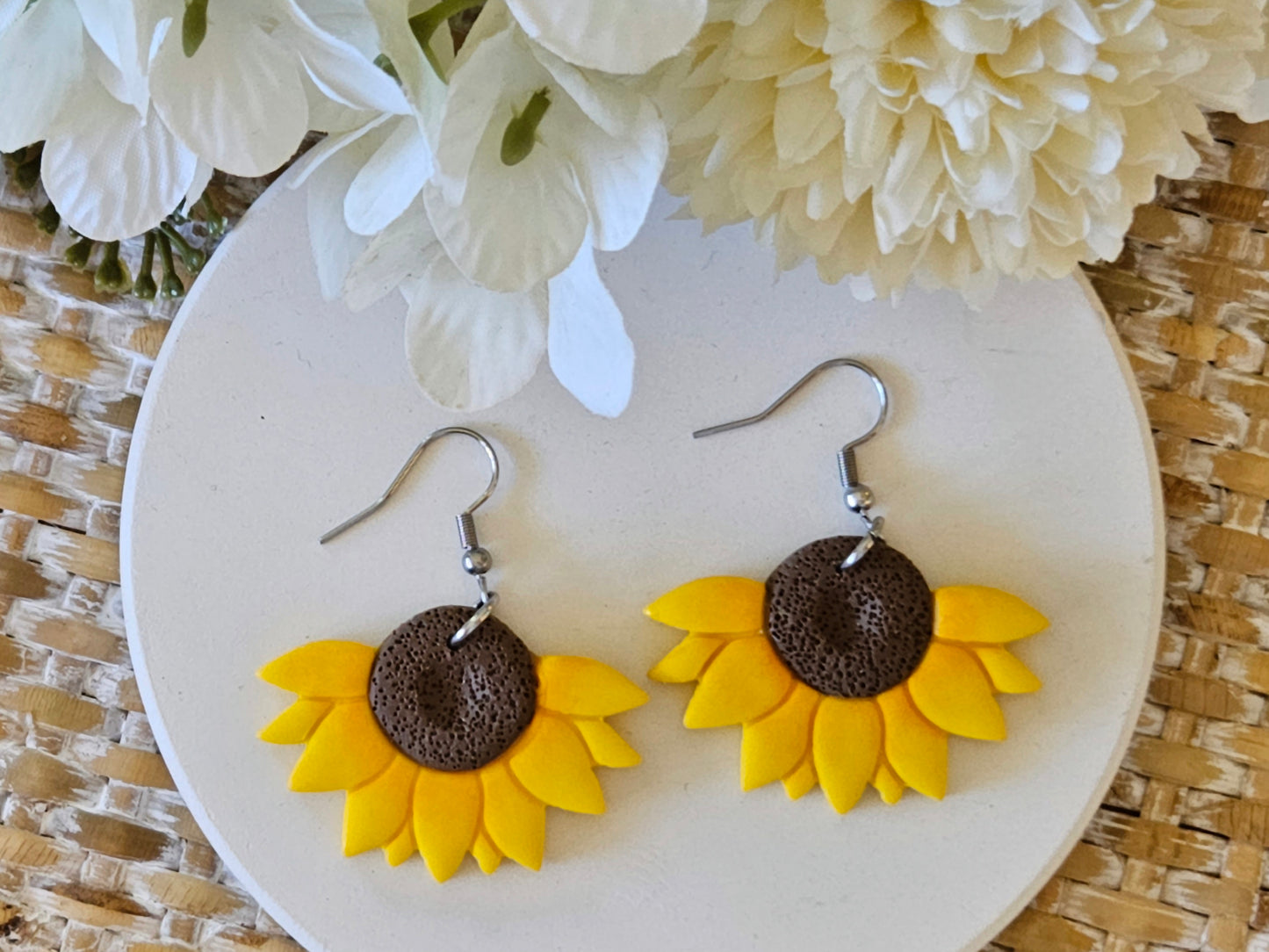 Sunflower Half Earrings