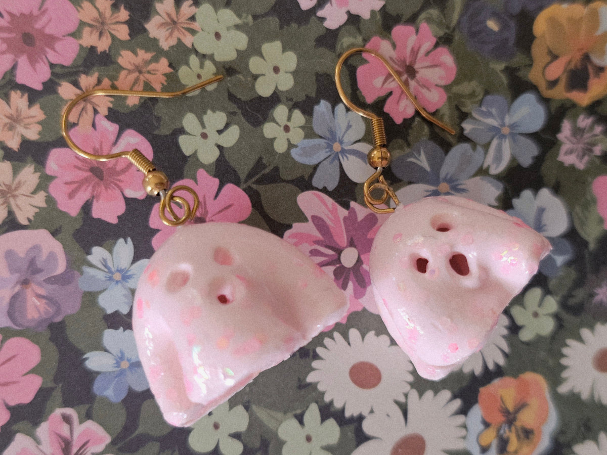 Halloween Pink Ghost Earrings