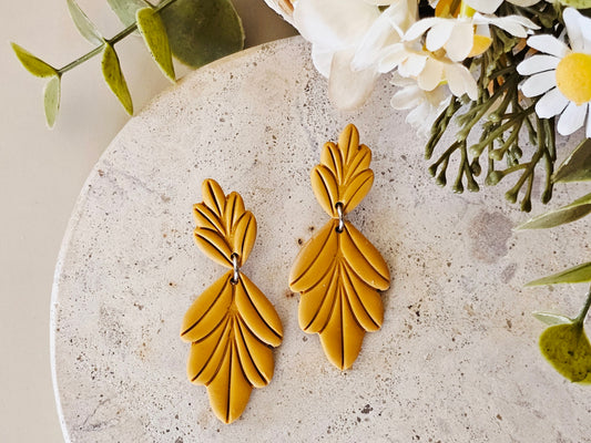 Daily Colour Mustard Arch Earrings