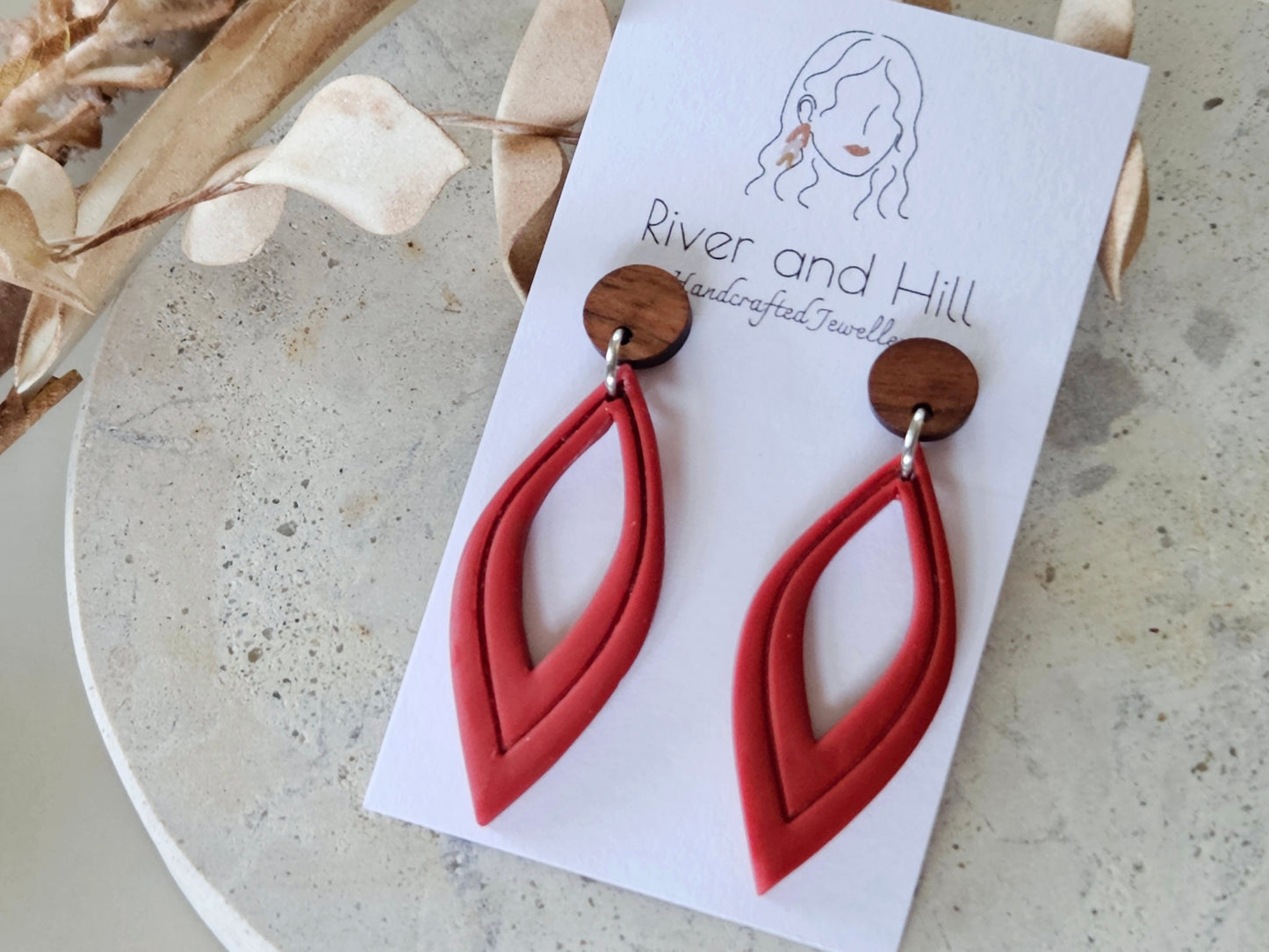 Essentials Cayenne Wooden Earrings