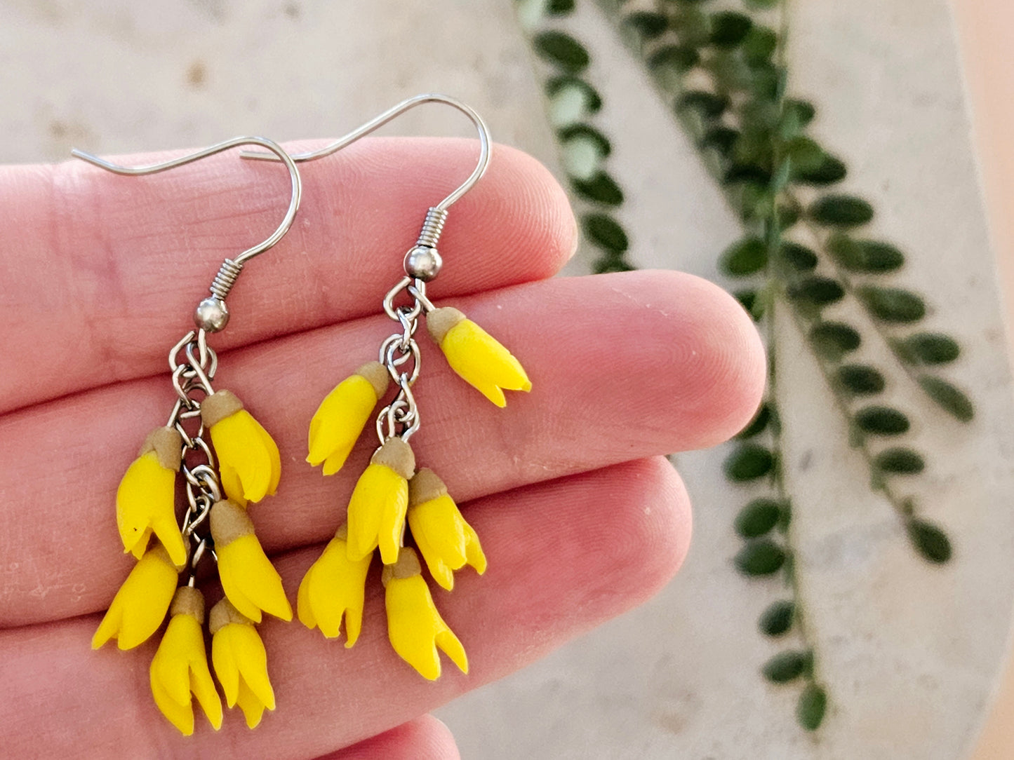 Kowhai Dainty Dangle Earrings