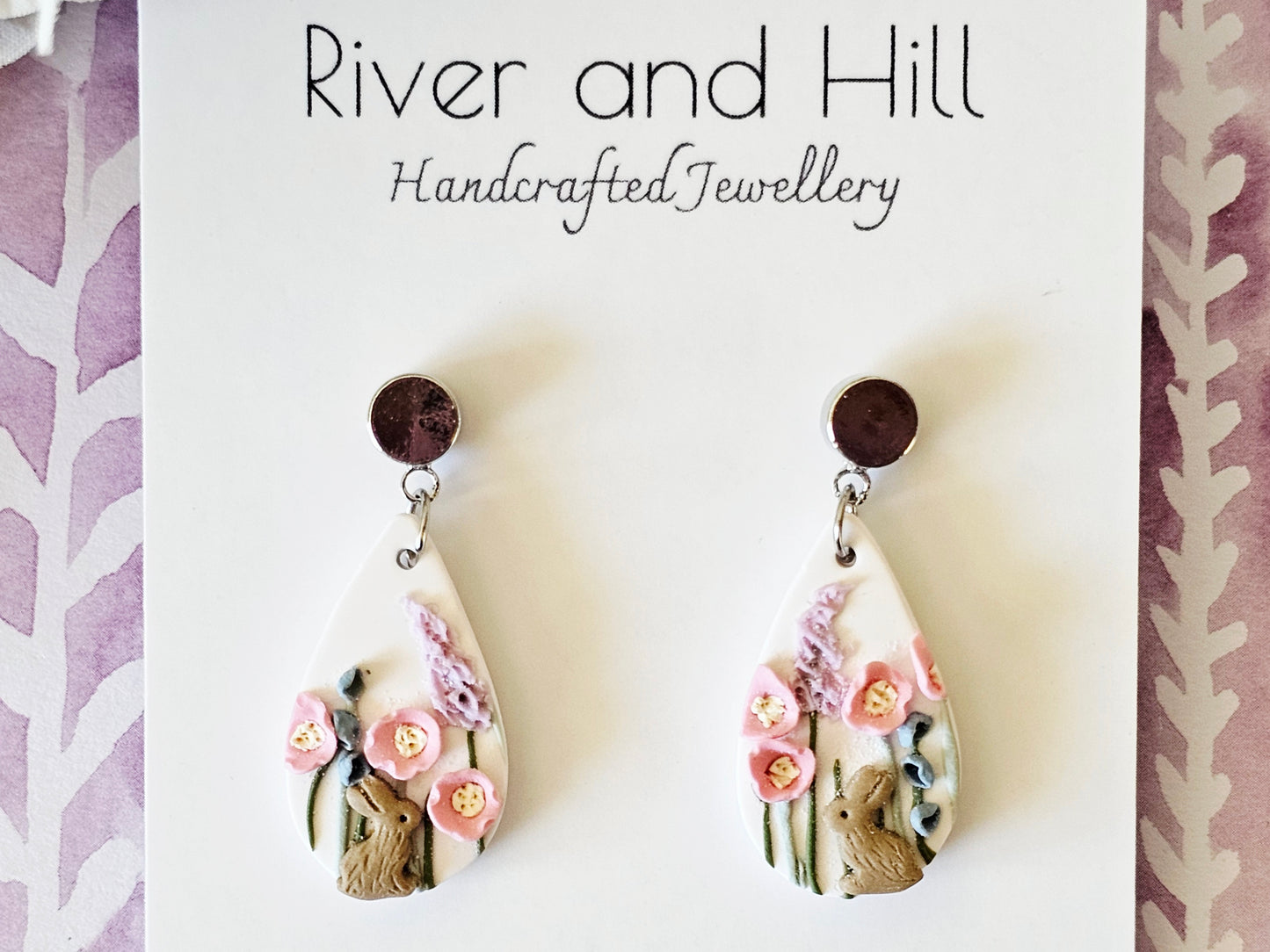 Meadow Bunny Droplet Earrings Small