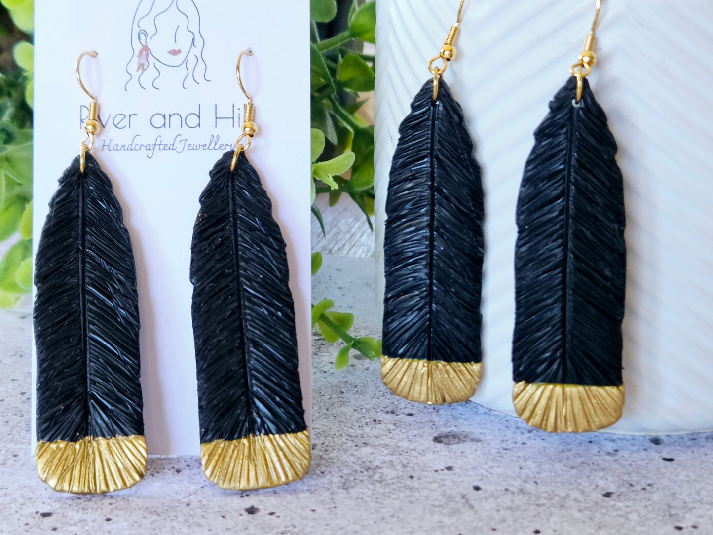 Huia Feather Earrings