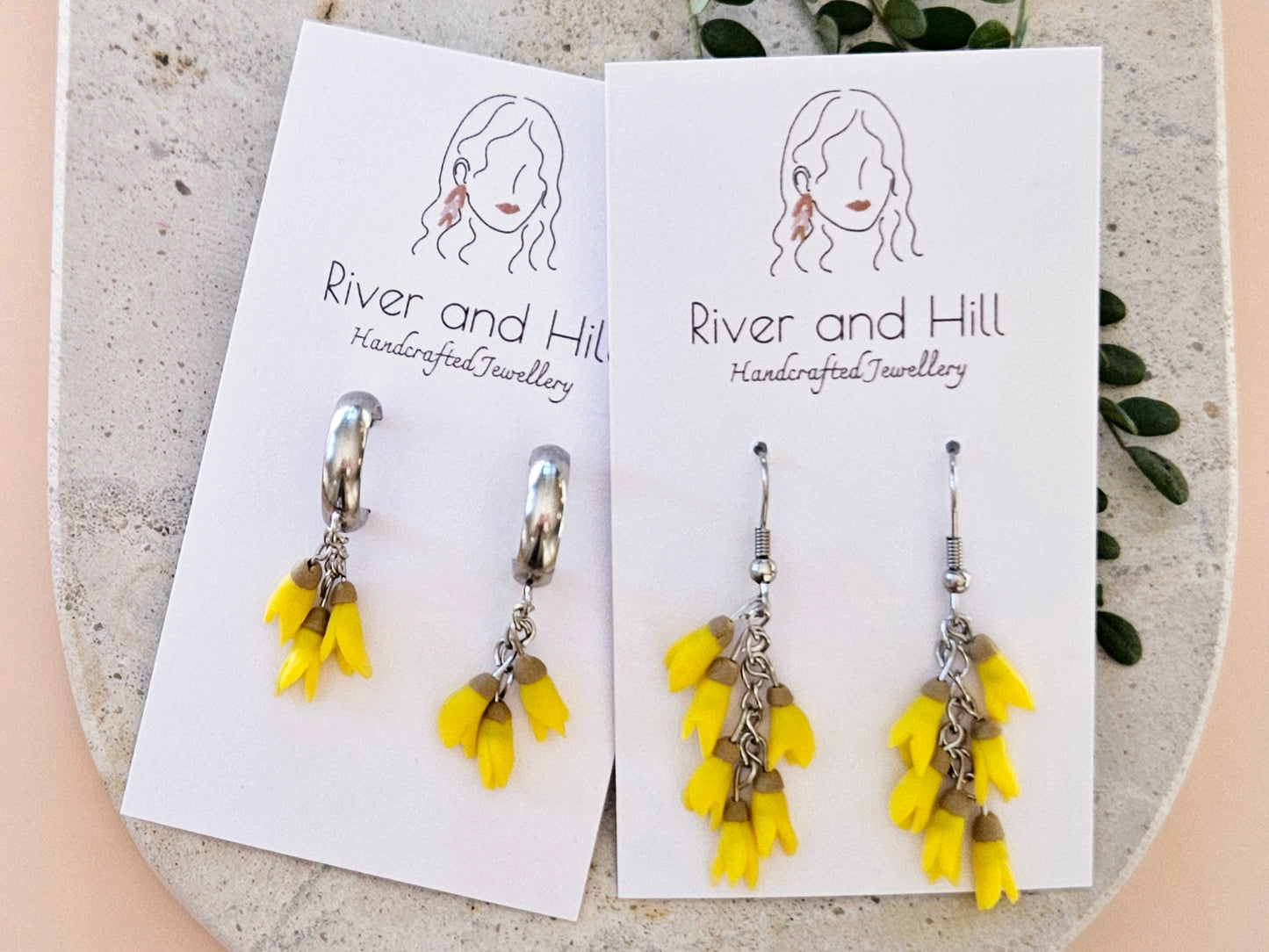 Kowhai Dainty Dangle Earrings