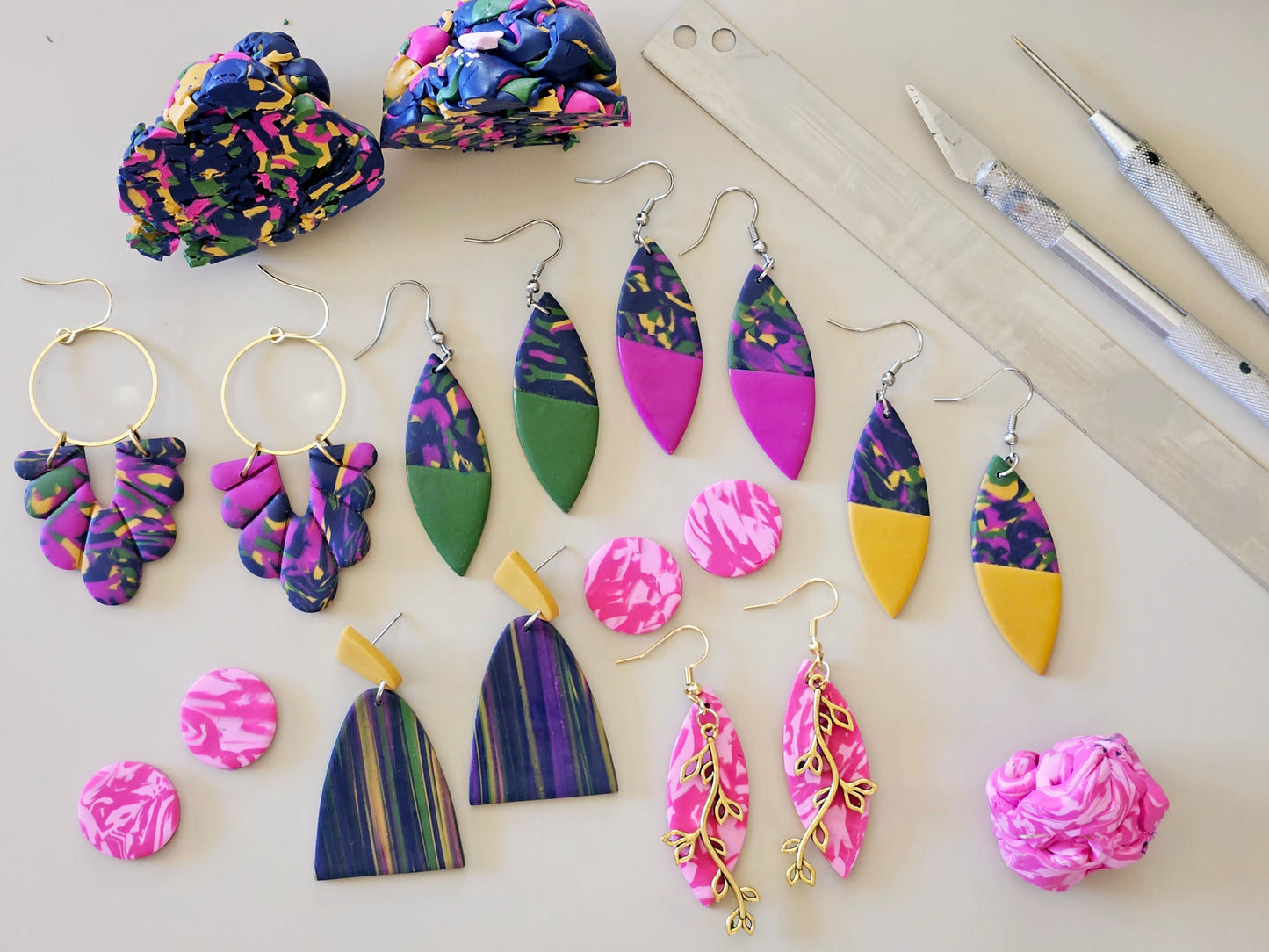 Scraps to Statements Arch Earrings