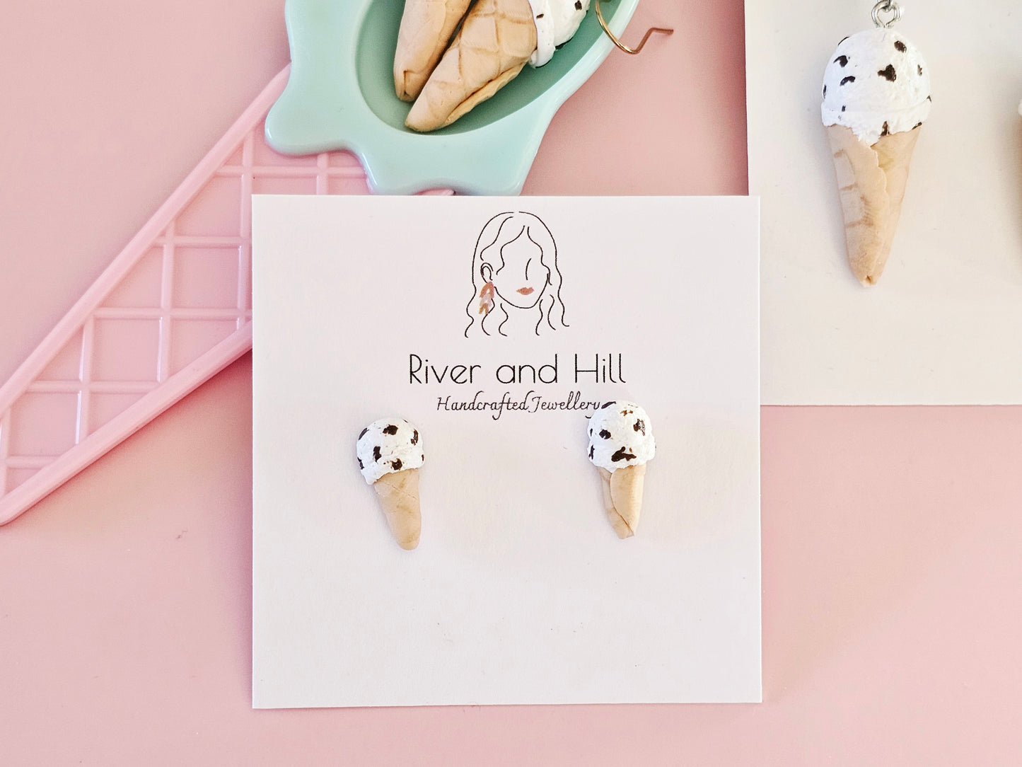 Ice Cream Cone Cookies and Cream Studs