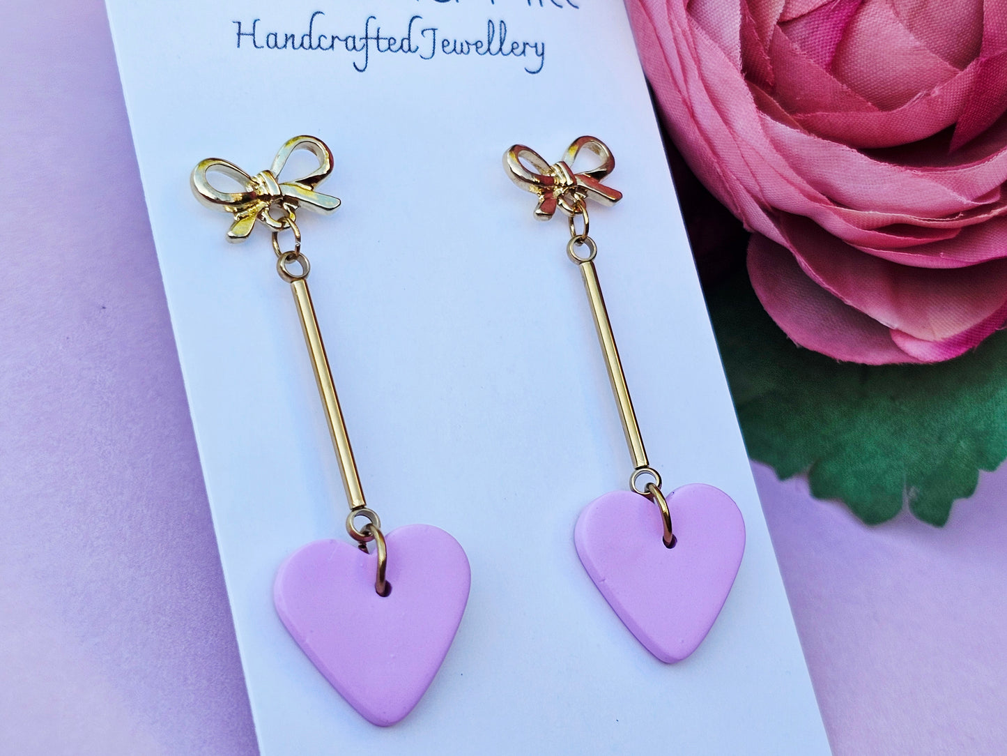 Hearts Collection Hearts Dangles Pink