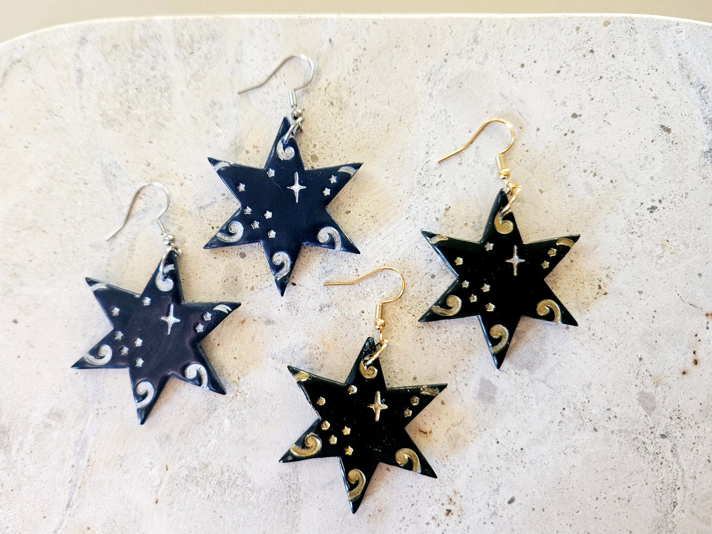 Matariki Statement Star Earrings