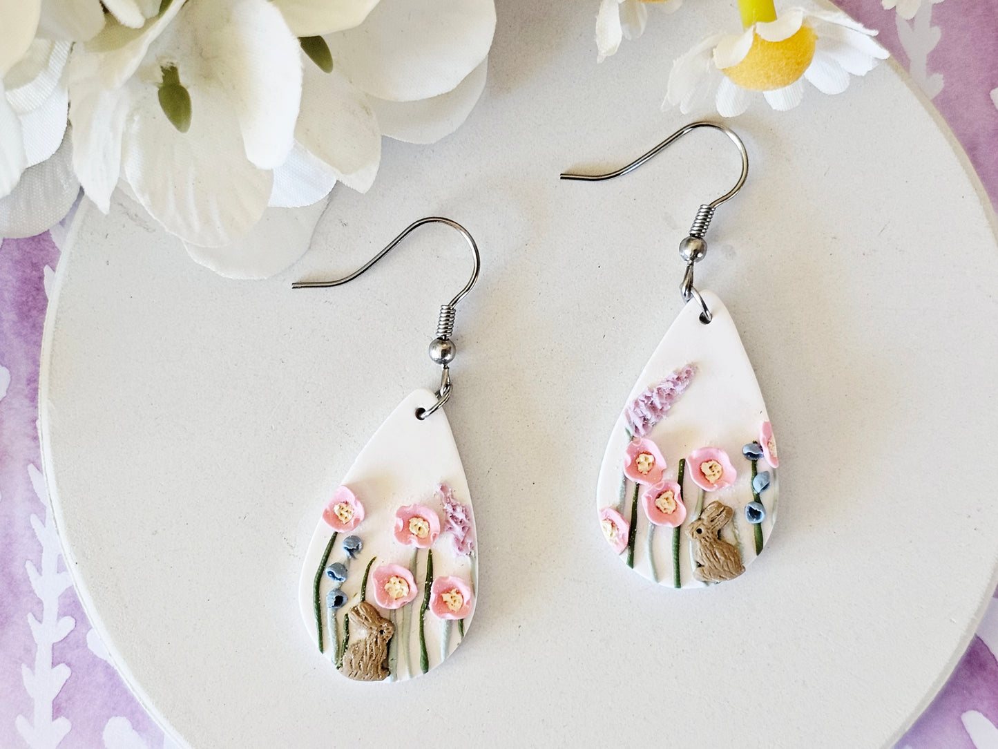 Meadow Bunny Droplet Earrings