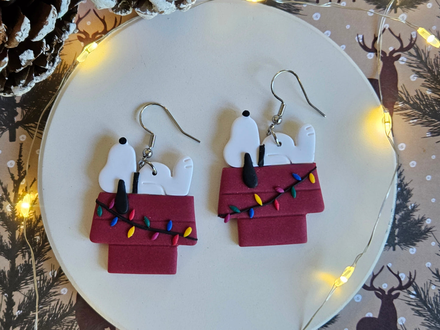 Christmas Snoopy Earrings