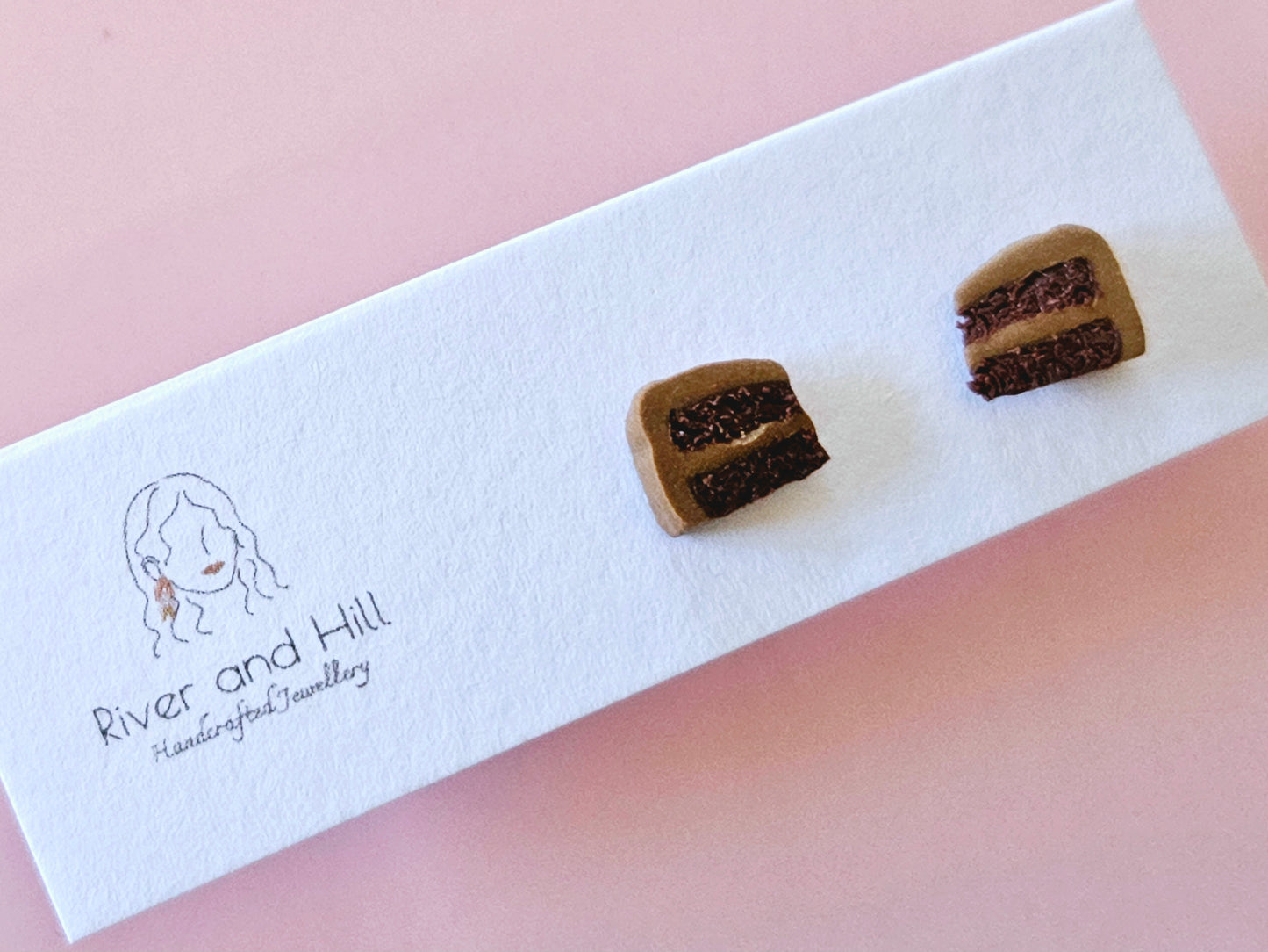 Girls Chocolate Cake Studs