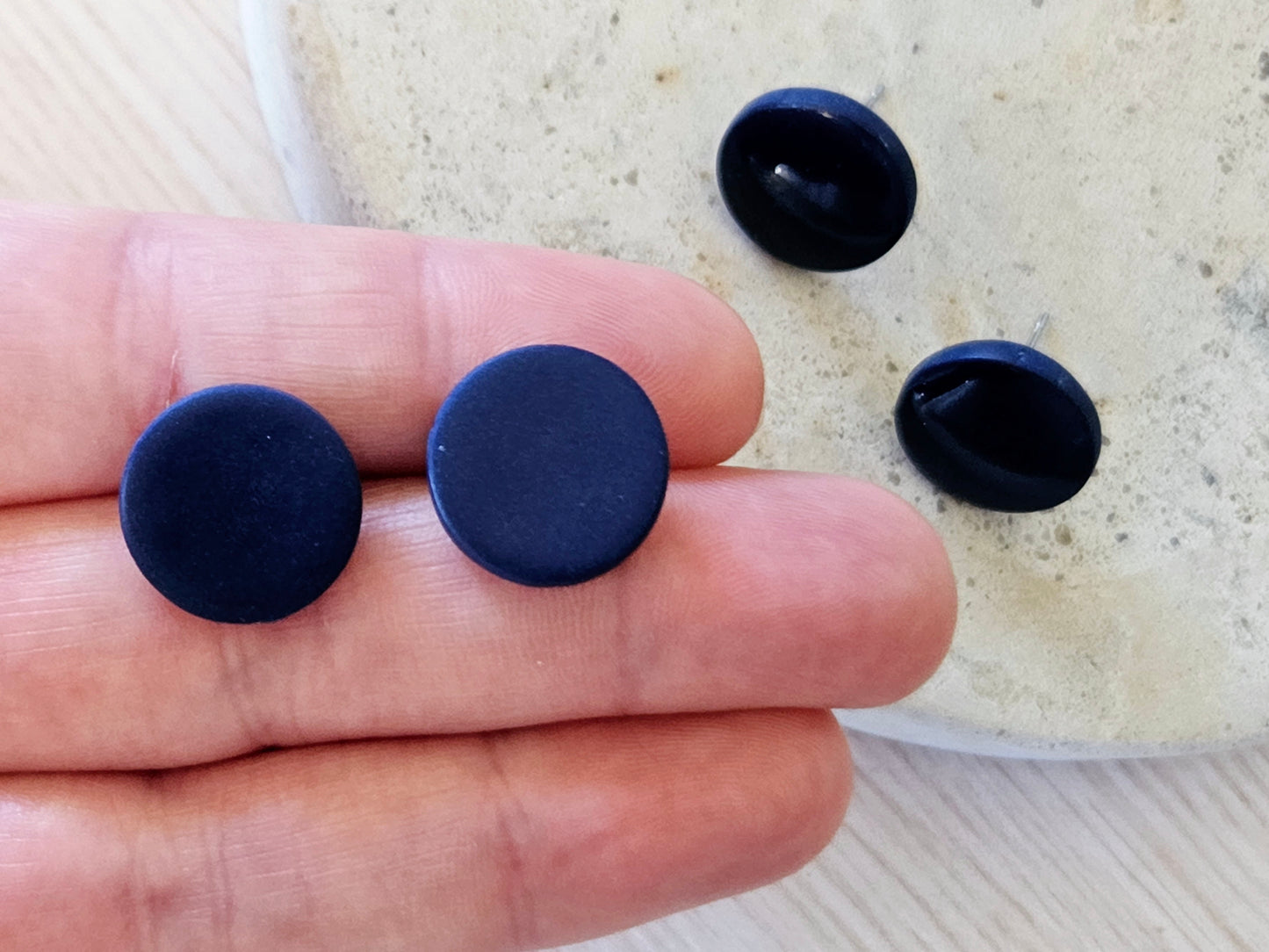 Contemporary Dot Earrings White