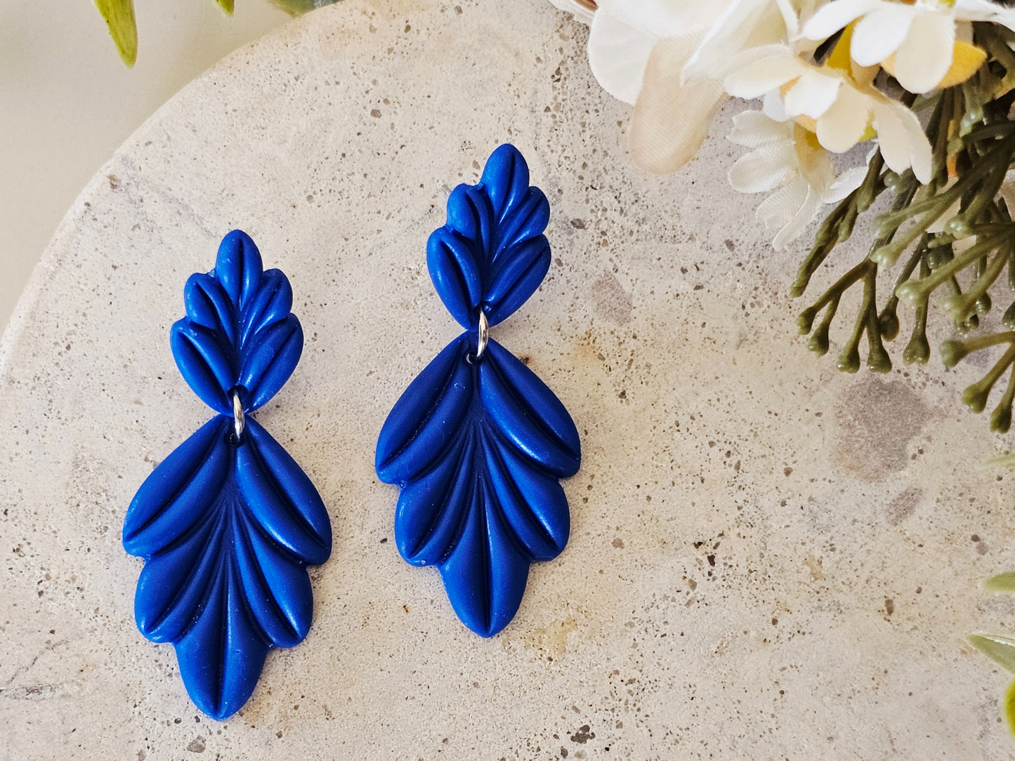 Daily Colour Bright Blue Arch Earrings