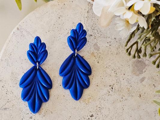 Daily Colour Bright Blue Arch Earrings