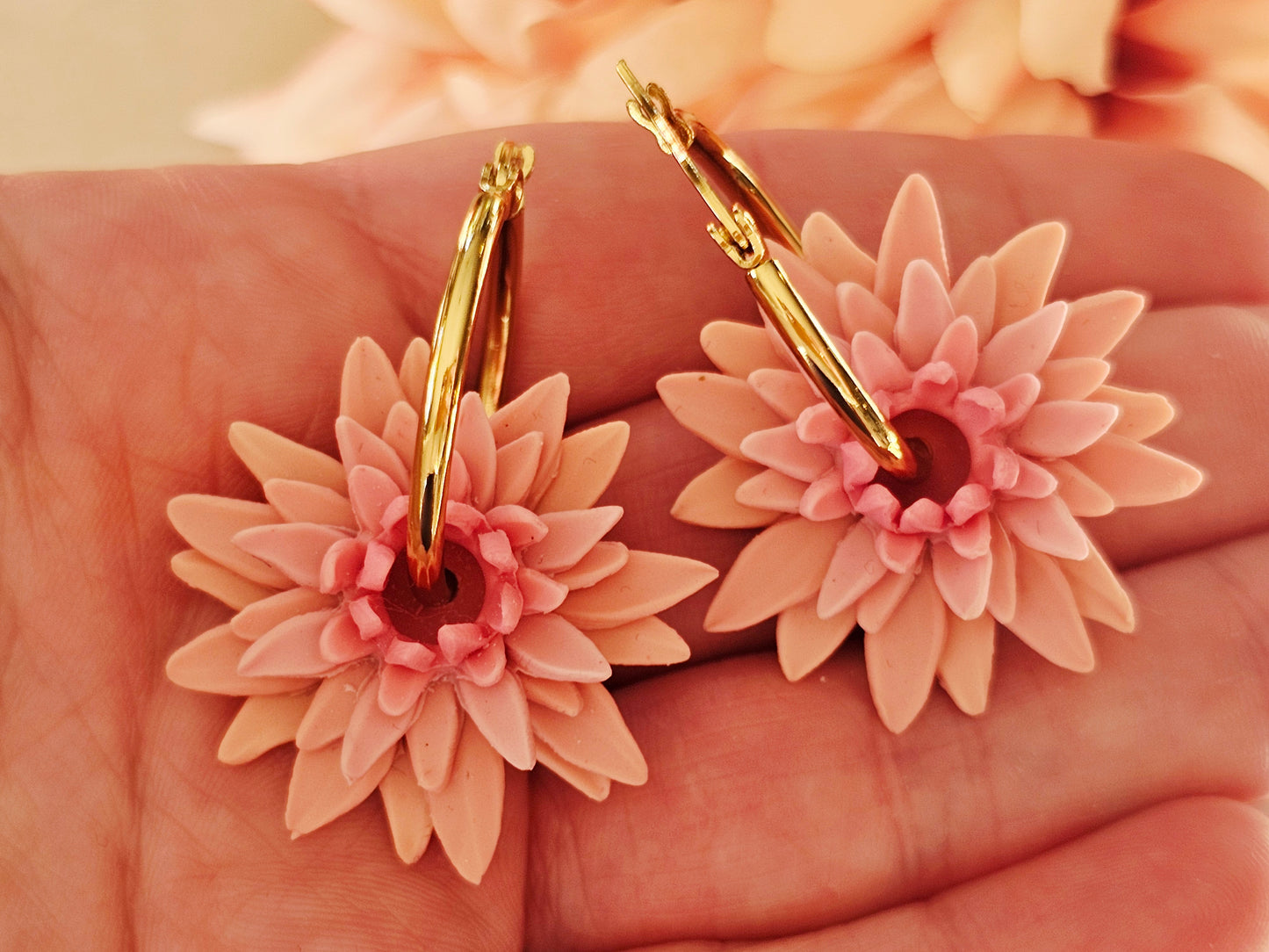 Dahlia Hoops Pink