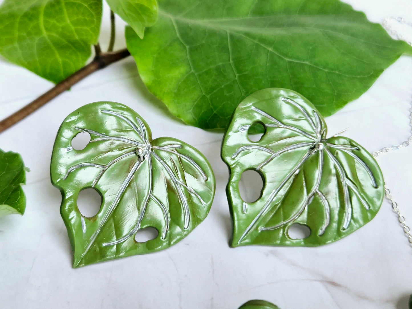 Kawakawa Silver Earrings Large