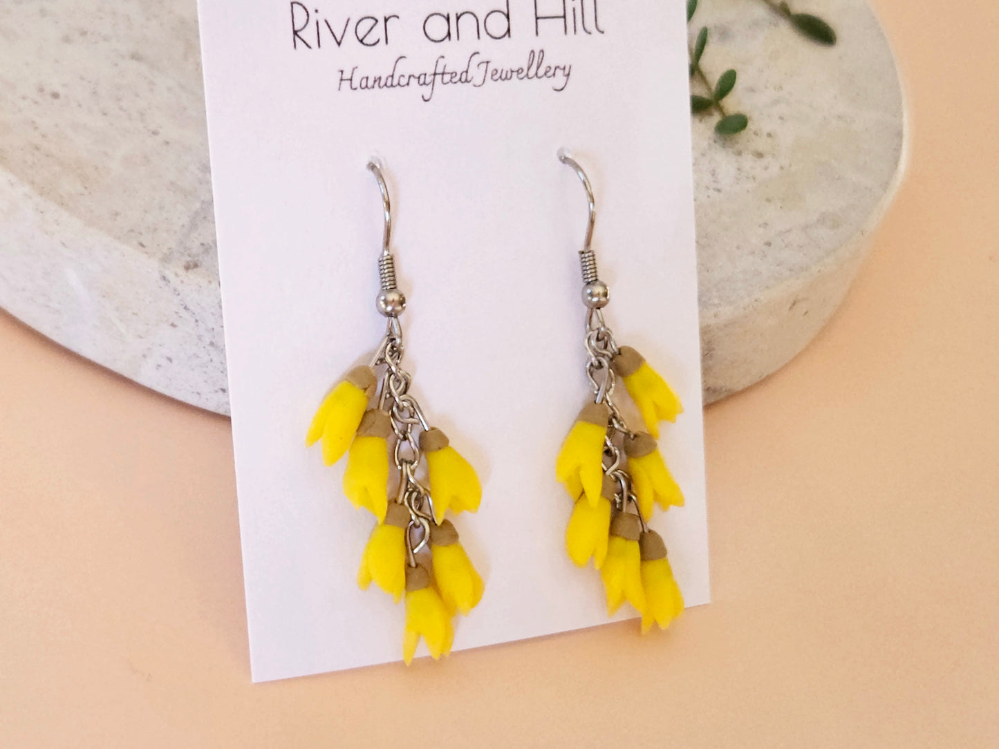 Kowhai Dainty Dangle Earrings