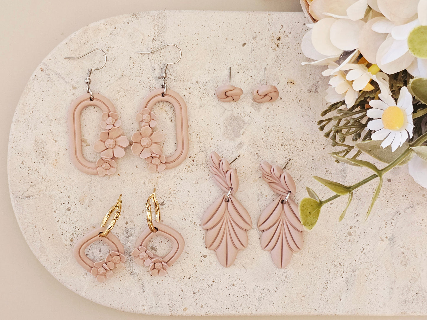 Daily Colour Almond Floral Earrings