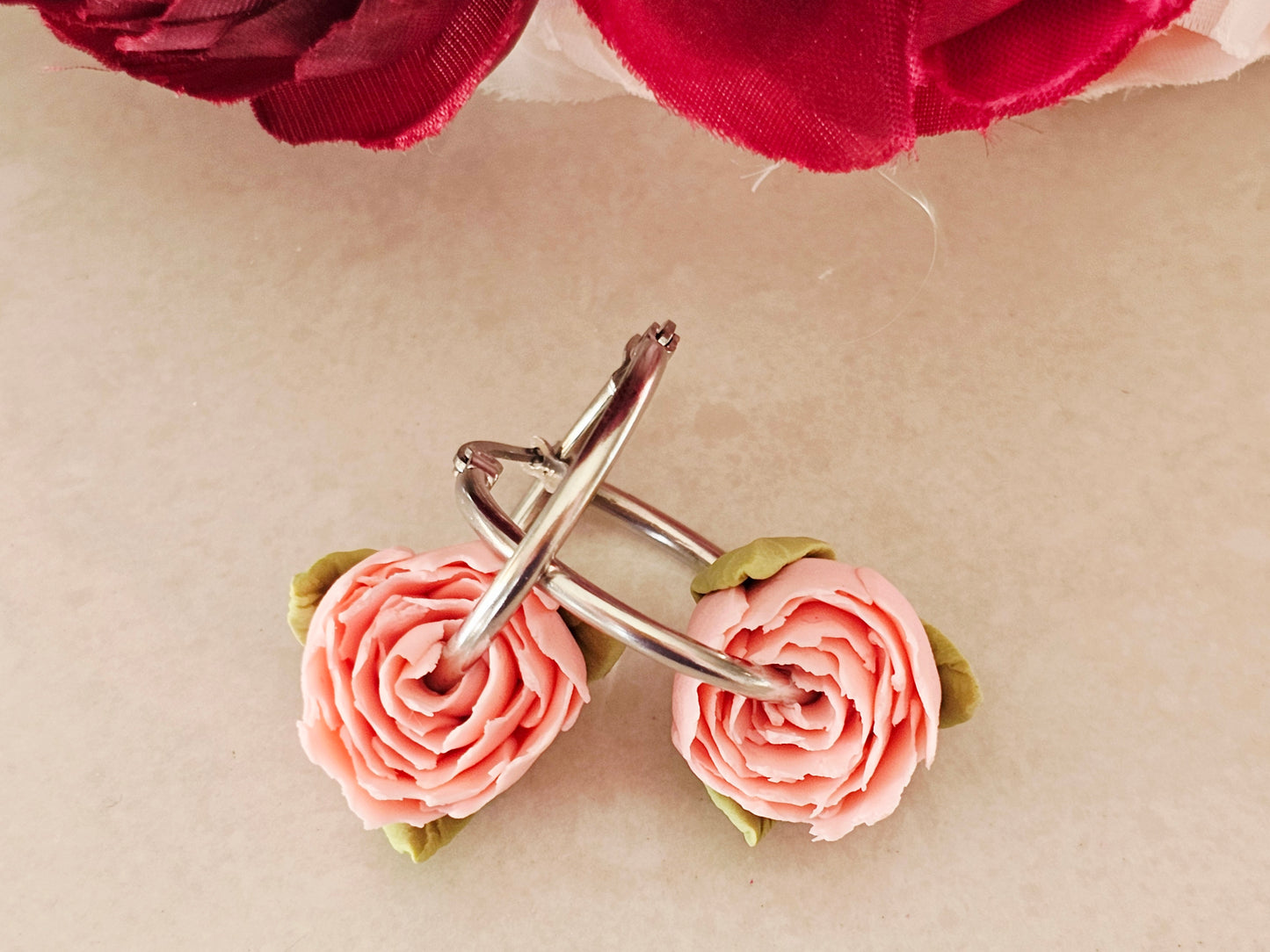 Peonies Pink Hoops