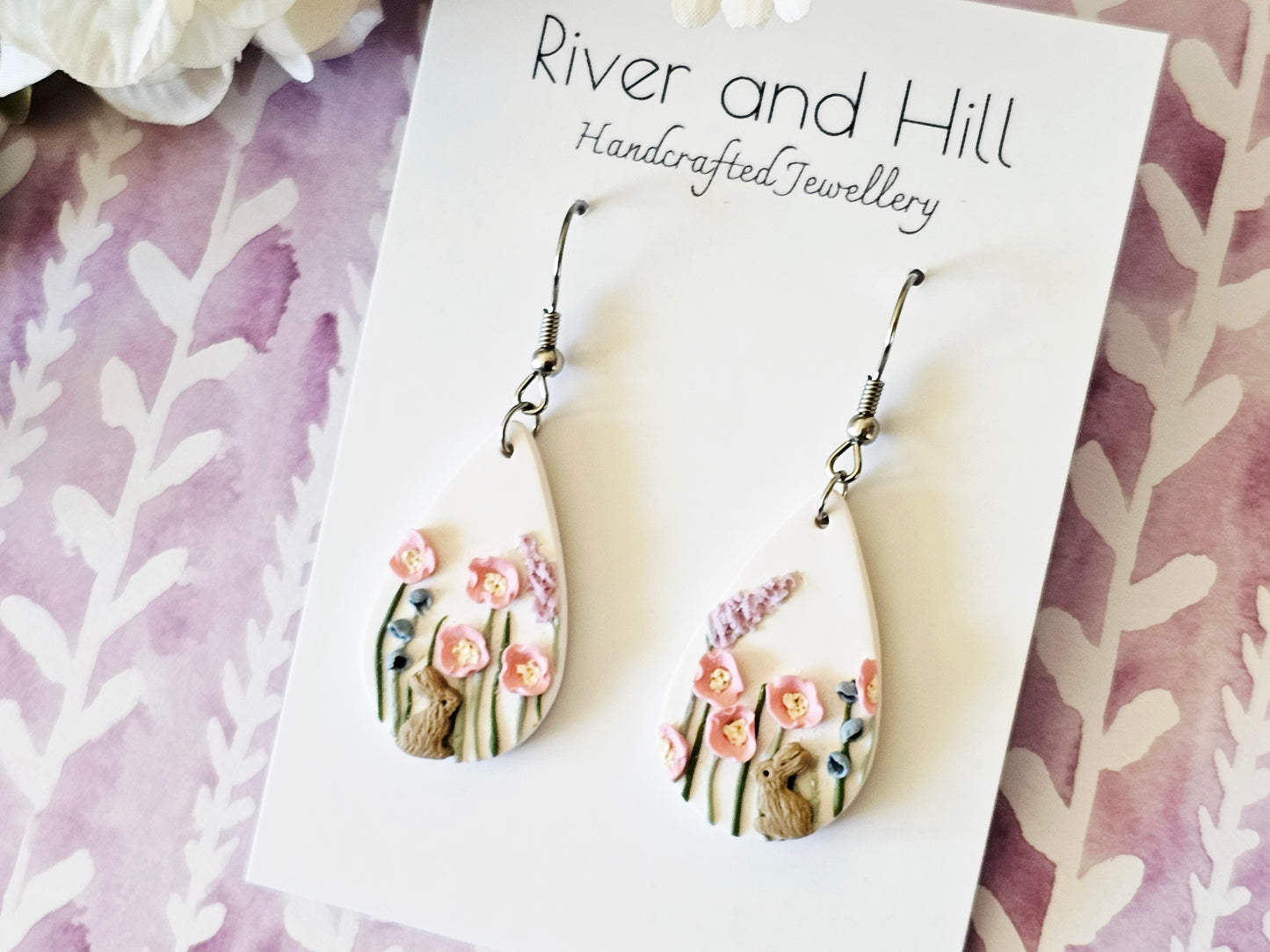 Meadow Bunny Droplet Earrings