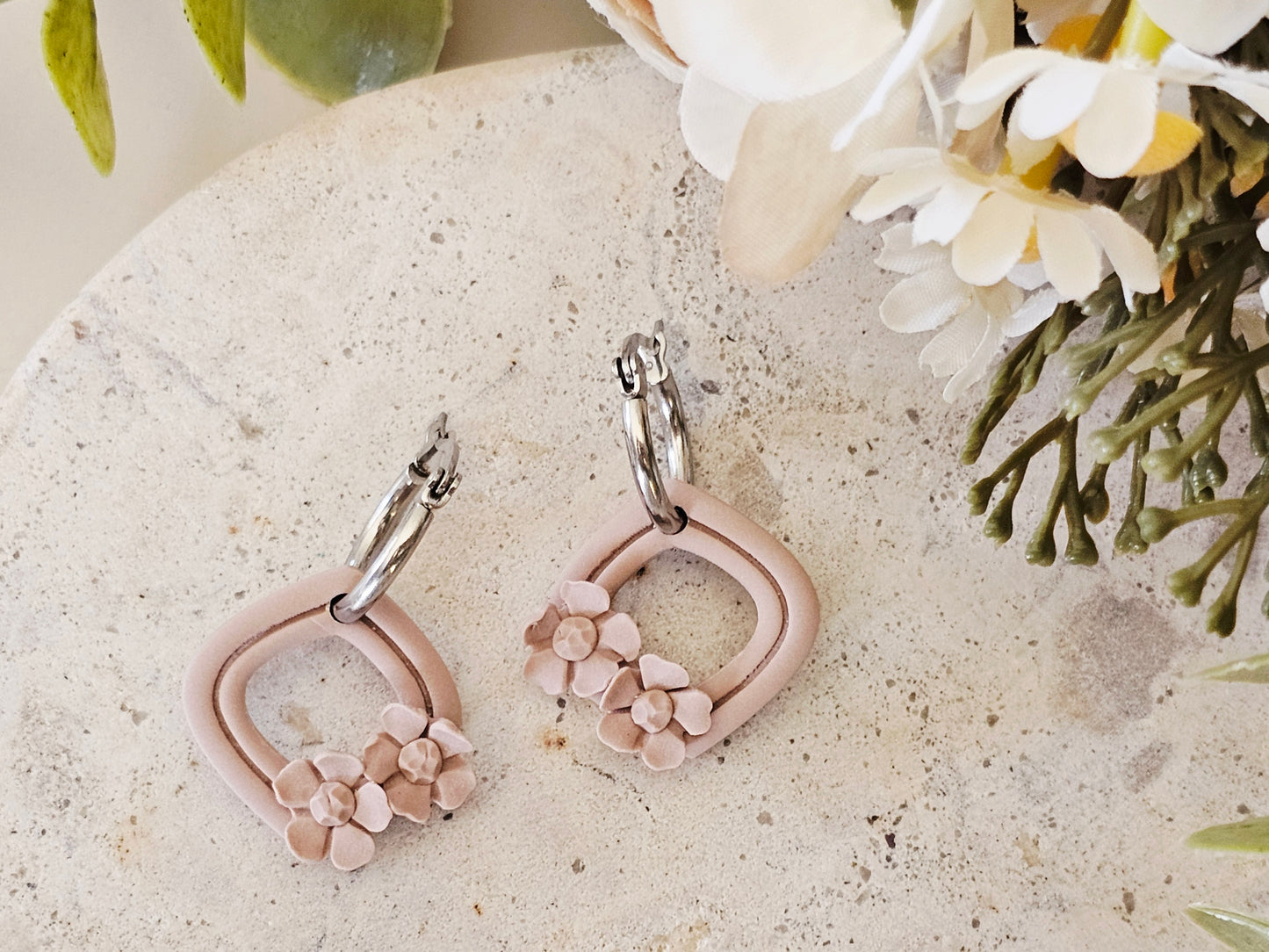 Daily Colour Almond Floral Hoops