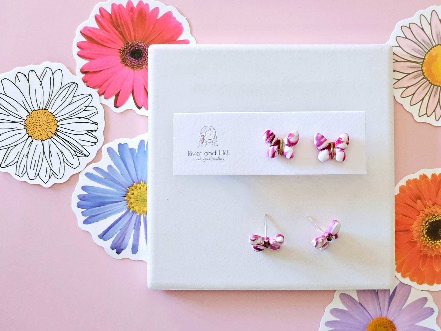 Girls Butterfly Studs