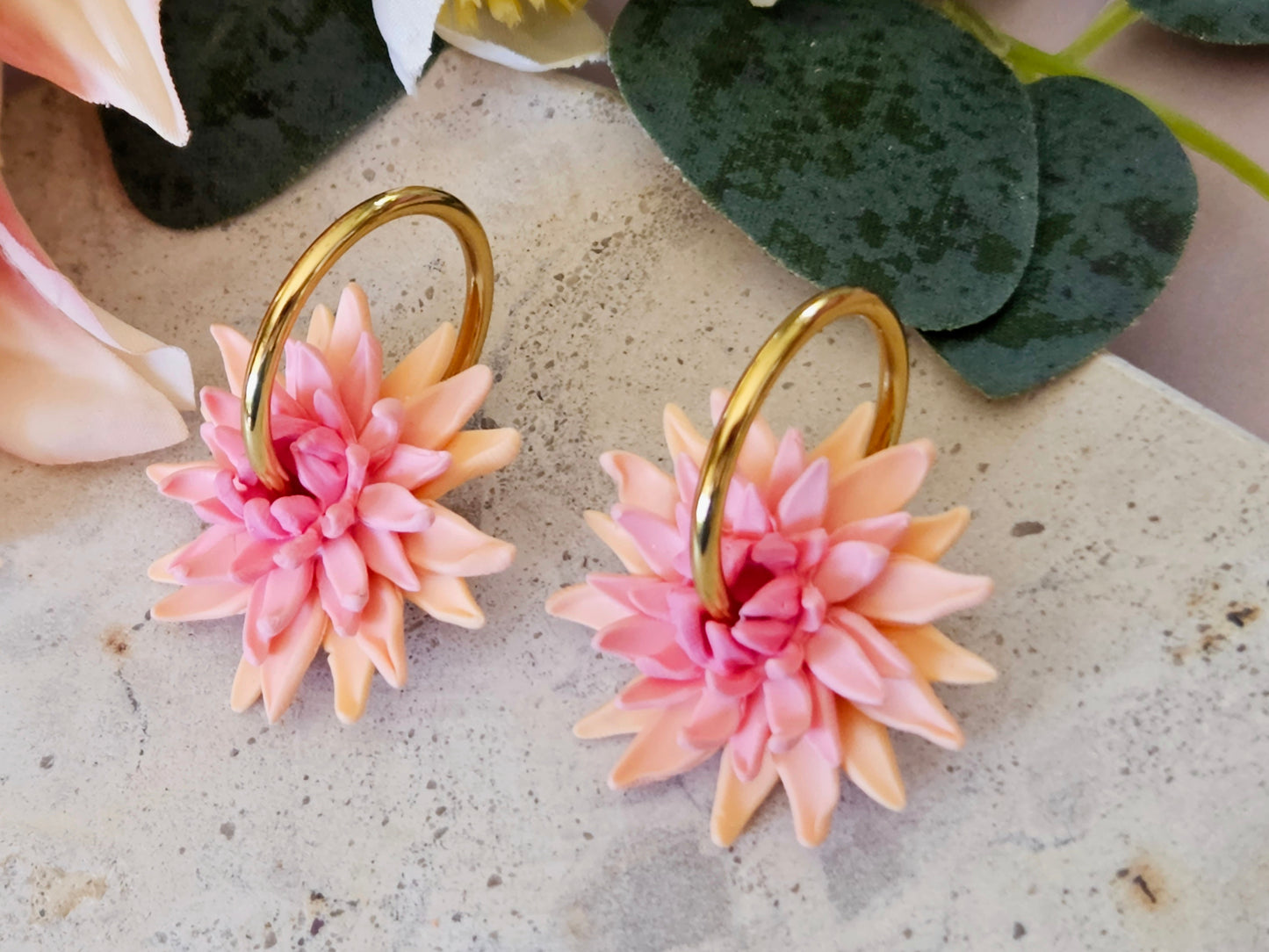 Dahlia Hoops Pink