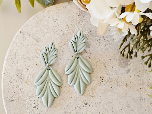 Daily Colour Sage Green Arch Earrings