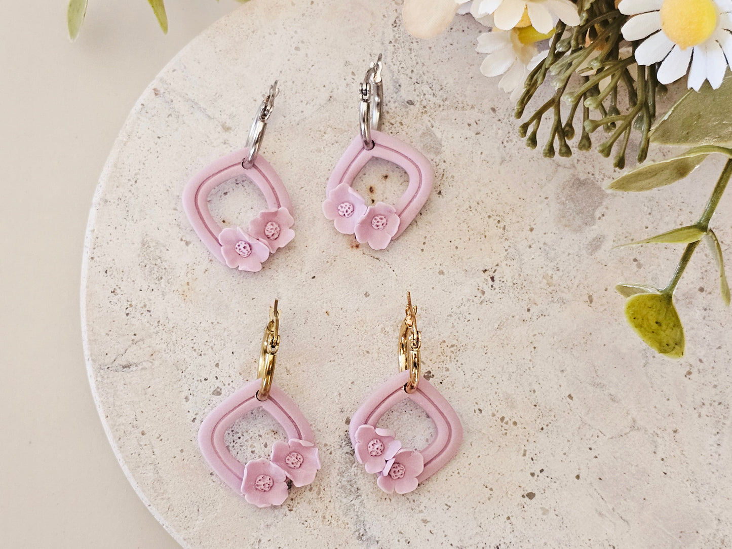 Daily Colour Lavender Floral Hoops