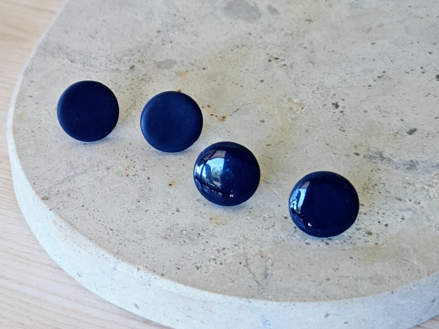 Contemporary Dot Earrings White