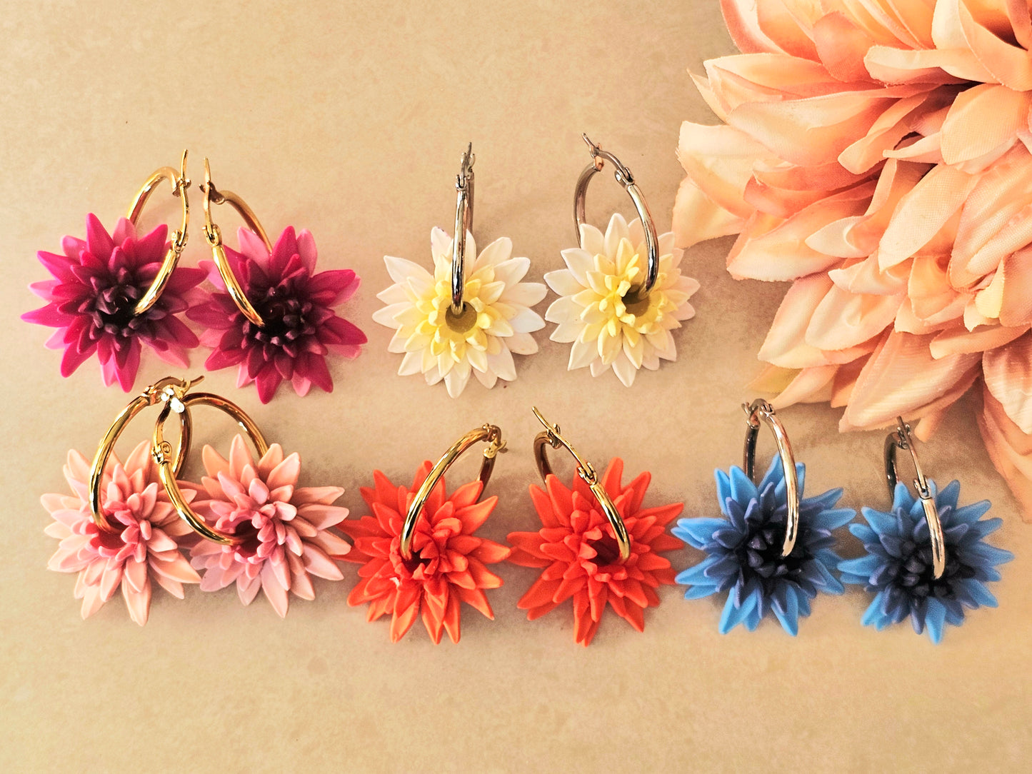 Dahlia Hoops Orange