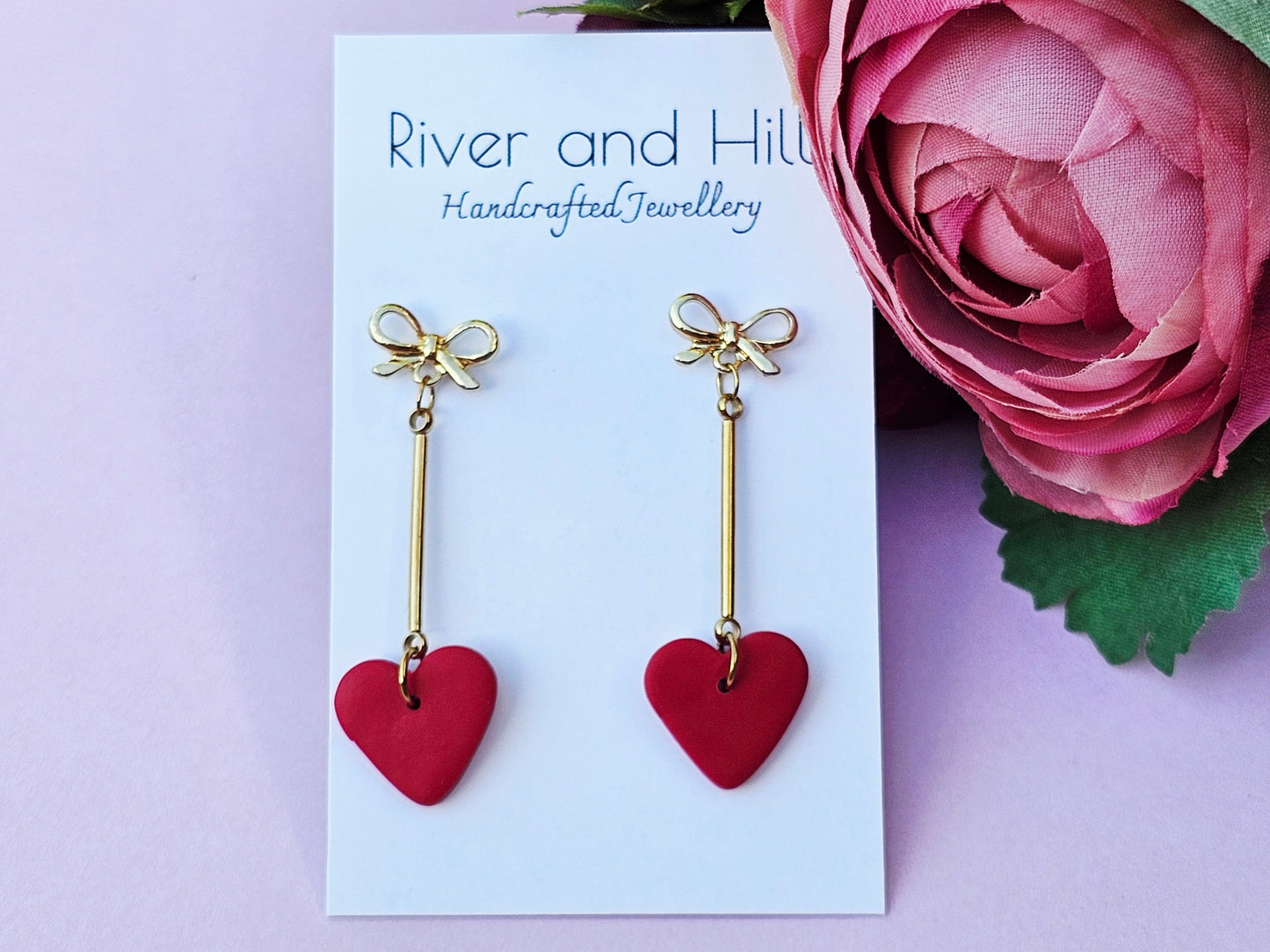 Hearts Collection Hearts Dangles Red