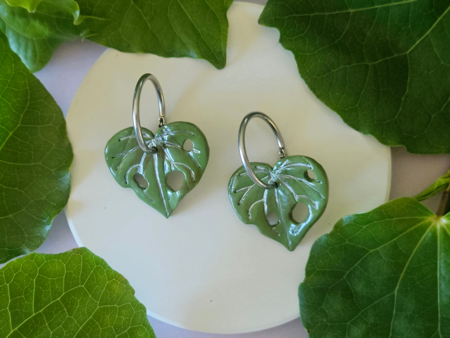 Kawakawa Silver Earrings Medium
