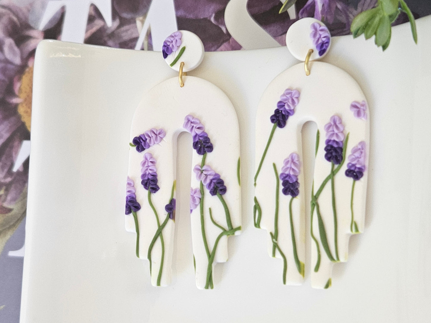 Lavender Dangle Earrings