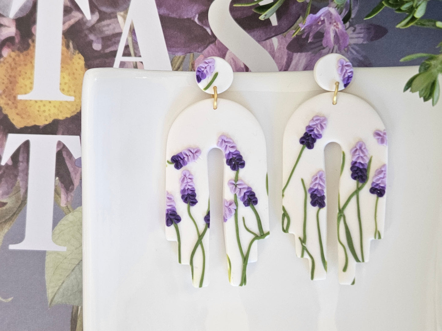 Lavender Dangle Earrings