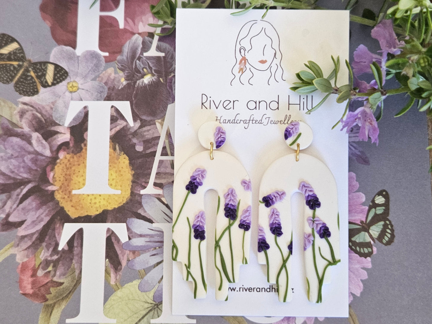 Lavender Dangle Earrings