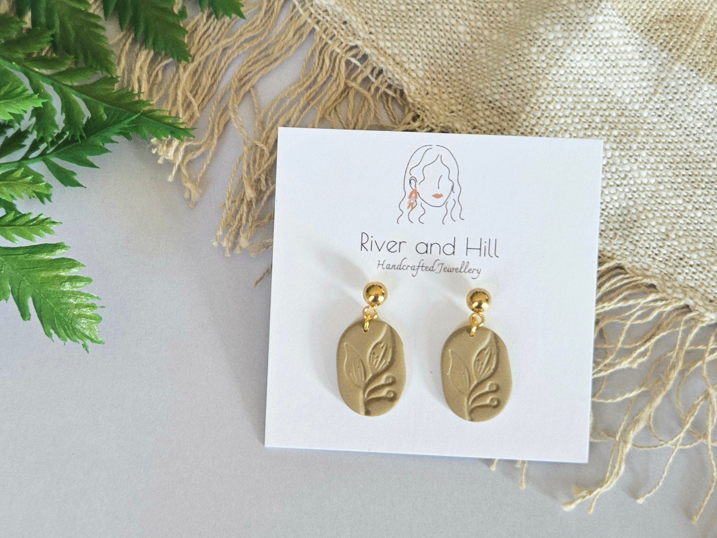 Neutral Latte Dangle Earrings