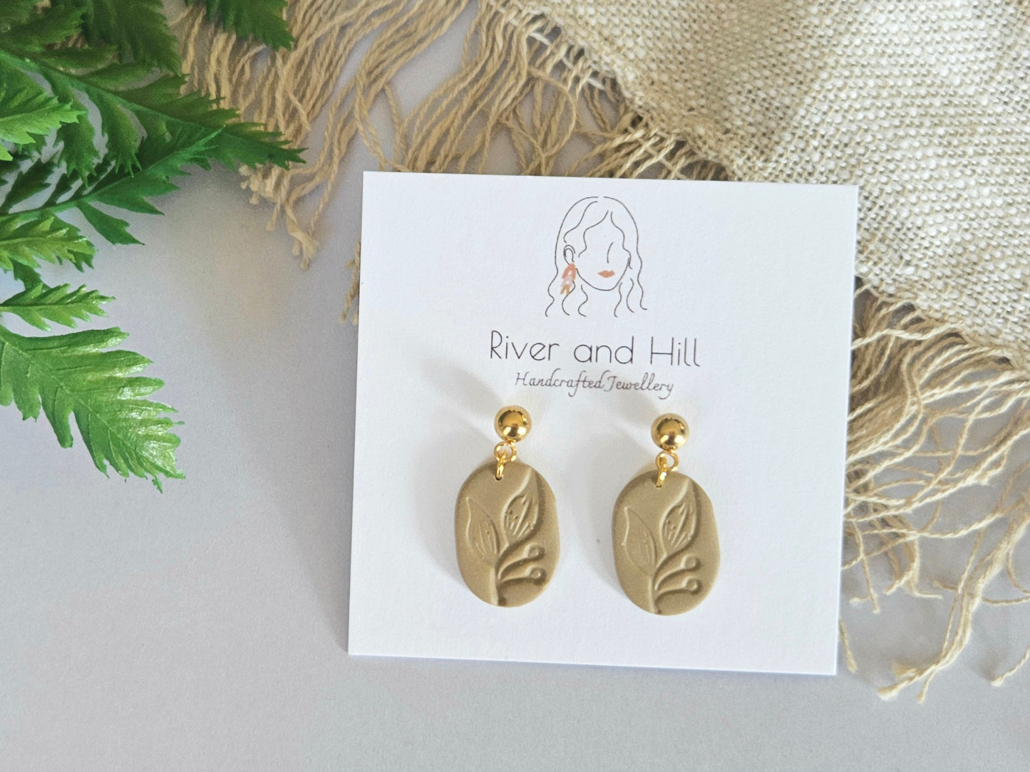 Neutral Latte Dangle Earrings