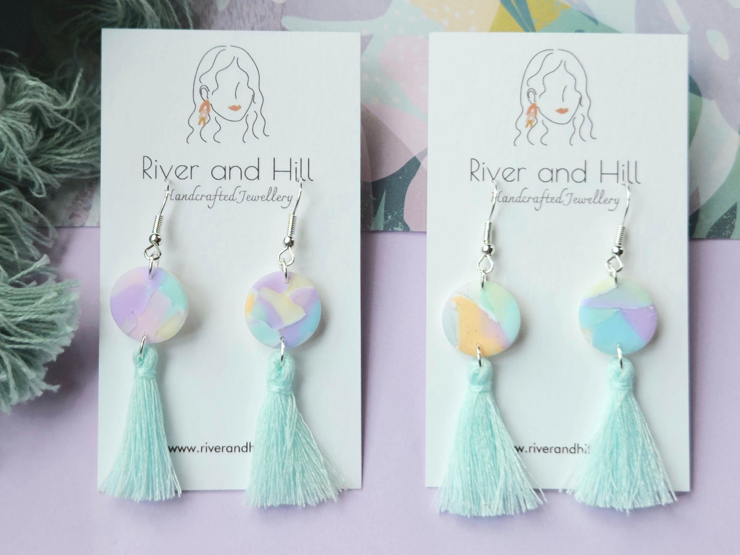 Watercolour Tassel Earrings