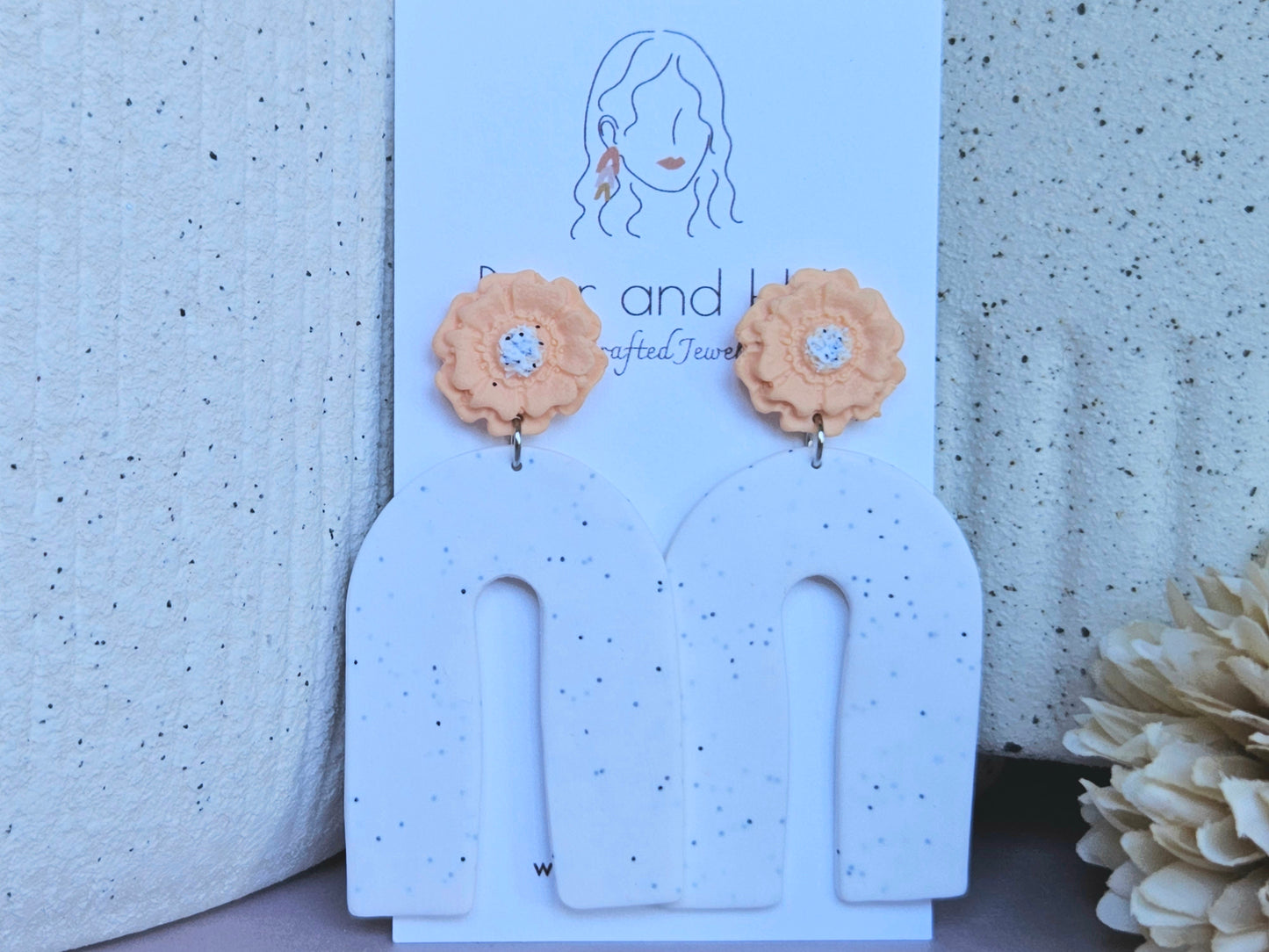 Peach Arch Earrings Large