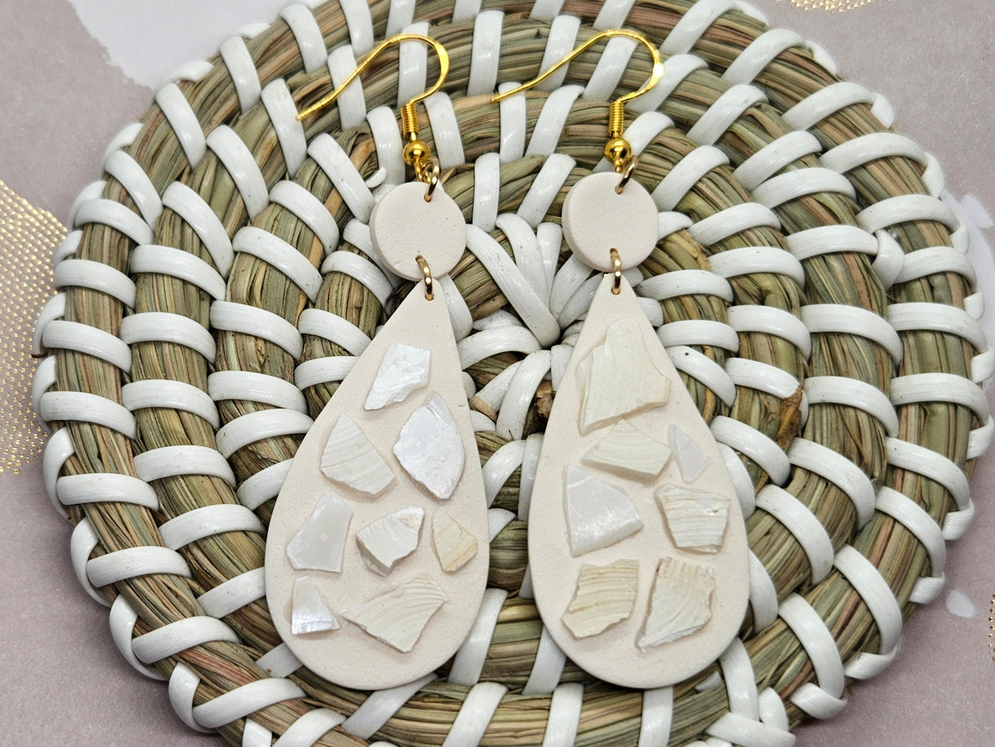 Shell Mosaic Statement Earrings